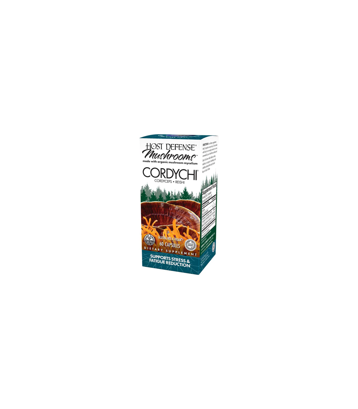 HOST DEFENSE 호스트 디펜스 Cordychi (Reishi & Cordyceps) 60 캡슐 | 매일 업데이트되는 특가 상품 | VITASHOP