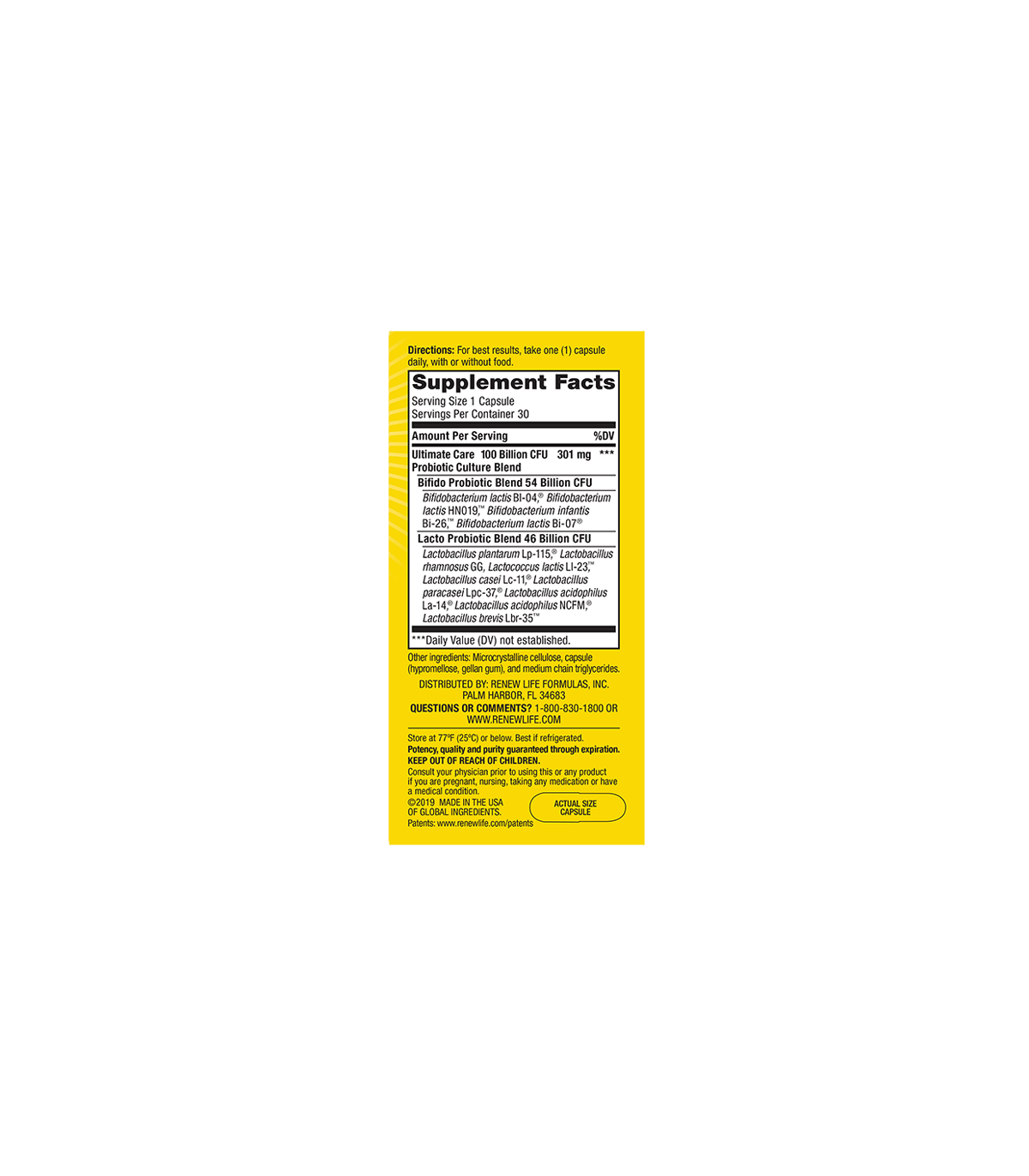 Renew Life Ultimate Flora Ultimate Care 100 Billion 30 Capsules | Unbeatable Prices, Daily Deals | VITASHOP