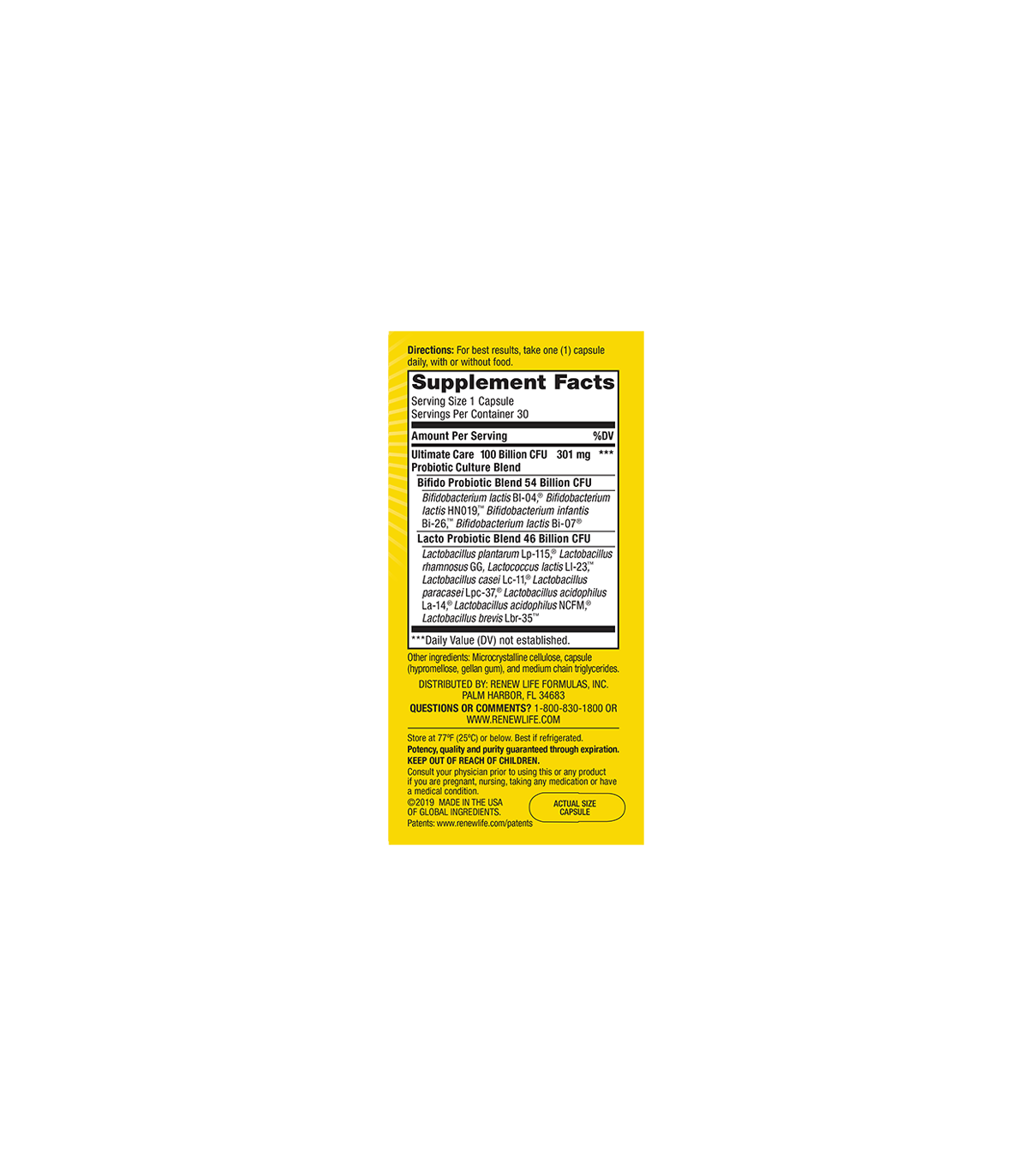 Renew Life Ultimate Flora Ultimate Care 100 Billion 30 Capsules | Unbeatable Prices, Daily Deals | VITASHOP