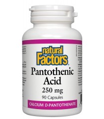 Natural Factors 내추럴 팩터스 판토텐산 250 mg, 90 캡슐 | 매일 업데이트되는 특가 상품 | VITASHOP