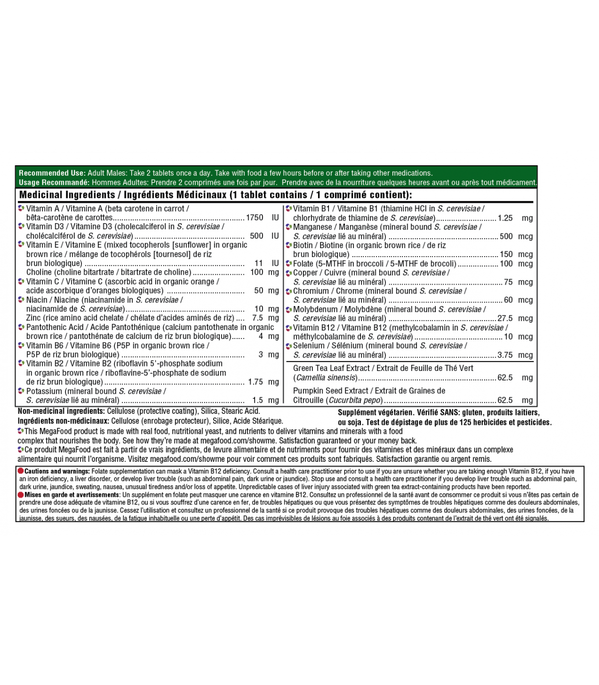 MegaFood Multi for Men 55+ 60 Tablets | Unbeatable Prices, Daily Deals | VITASHOP
