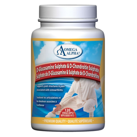 Omega Alpha D‐Glucosamine Sulphate & Chondroitin 120 Vagi Capsules | Unbeatable Prices, Daily Deals | VITASHOP