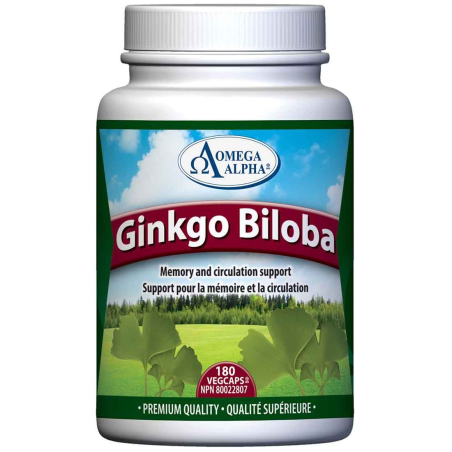 Omega Alpha 오메가 알파 Ginkgo Biloba Standardized 180 Vagi 캡슐 | 매일 업데이트되는 특가 상품 | VITASHOP