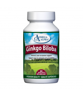 Omega Alpha Ginkgo Biloba Standardized 60 Vagi Capsules | Unbeatable Prices, Daily Deals | VITASHOP