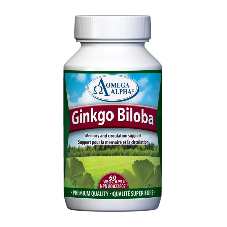 Omega Alpha 오메가 알파 Ginkgo Biloba Standardized 60 Vagi 캡슐 | 매일 업데이트되는 특가 상품 | VITASHOP