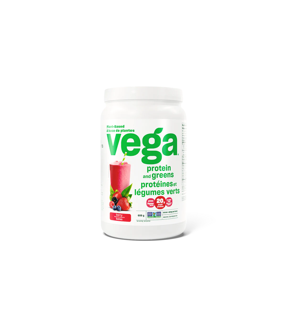 Vega 베가 Vega Protein & Greens Shake, 베리 609g 21인분 | 매일 업데이트되는 특가 상품 | VITASHOP
