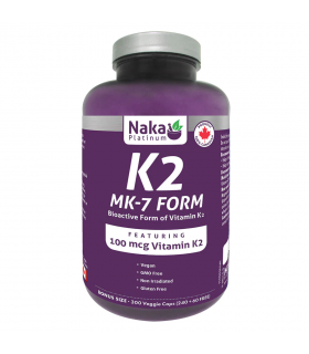Naka Platinum K2 (MK-7 Form) 100 mcg 300 Vegi Capsules | Unbeatable Prices, Daily Deals | VITASHOP