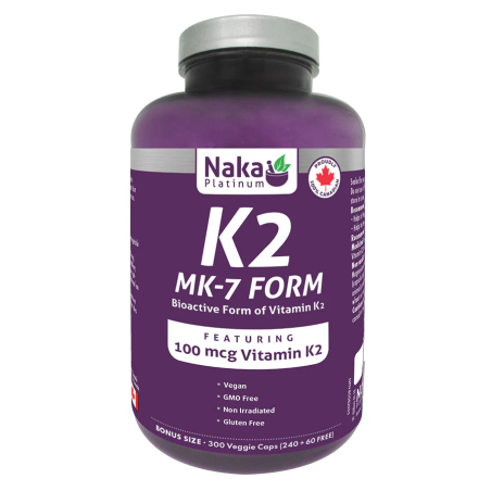 Naka 나카 플래티넘 K2(MK-7 형태) 100 mcg 300 식물성 캡슐 | 매일 업데이트되는 특가 상품 | VITASHOP