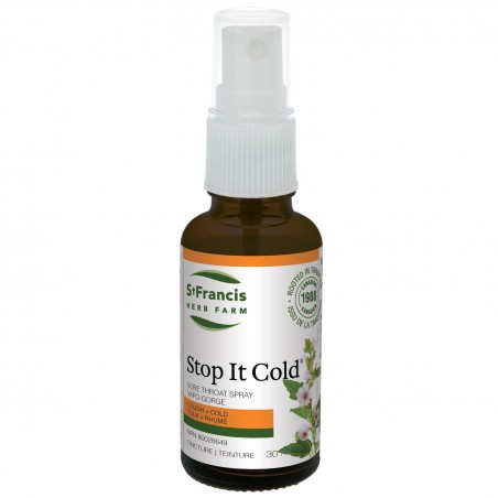 St. Francis Herb Farm Stop It Cold Throat Spray 30 mL | Unbeatable Prices, Daily Deals | VITASHOP