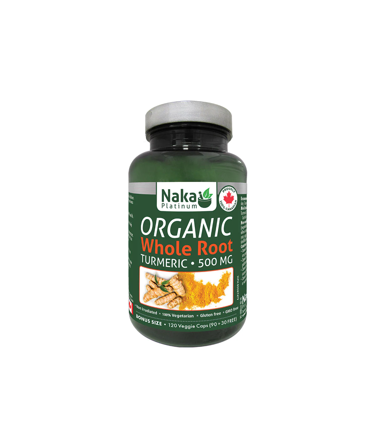 Naka Platinum Organic Whole Root Turmeric 500 mg 120 Vegi Capsules | Unbeatable Prices, Daily Deals | VITASHOP