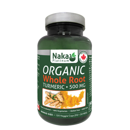 Naka Platinum Organic Whole Root Turmeric 500 mg 120 Vegi Capsules | Unbeatable Prices, Daily Deals | VITASHOP