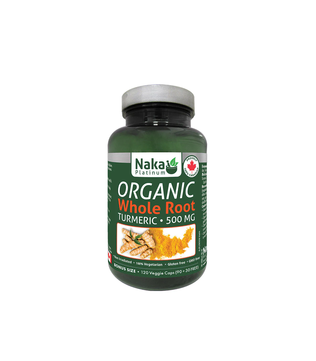 Naka Platinum Organic Whole Root Turmeric 500 mg 120 Vegi Capsules | Unbeatable Prices, Daily Deals | VITASHOP