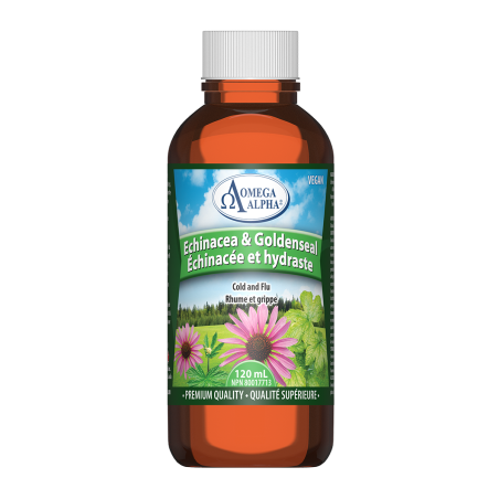 Omega Alpha Echinacea & Goldenseal Natural 120 ml | Unbeatable Prices, Daily Deals | VITASHOP