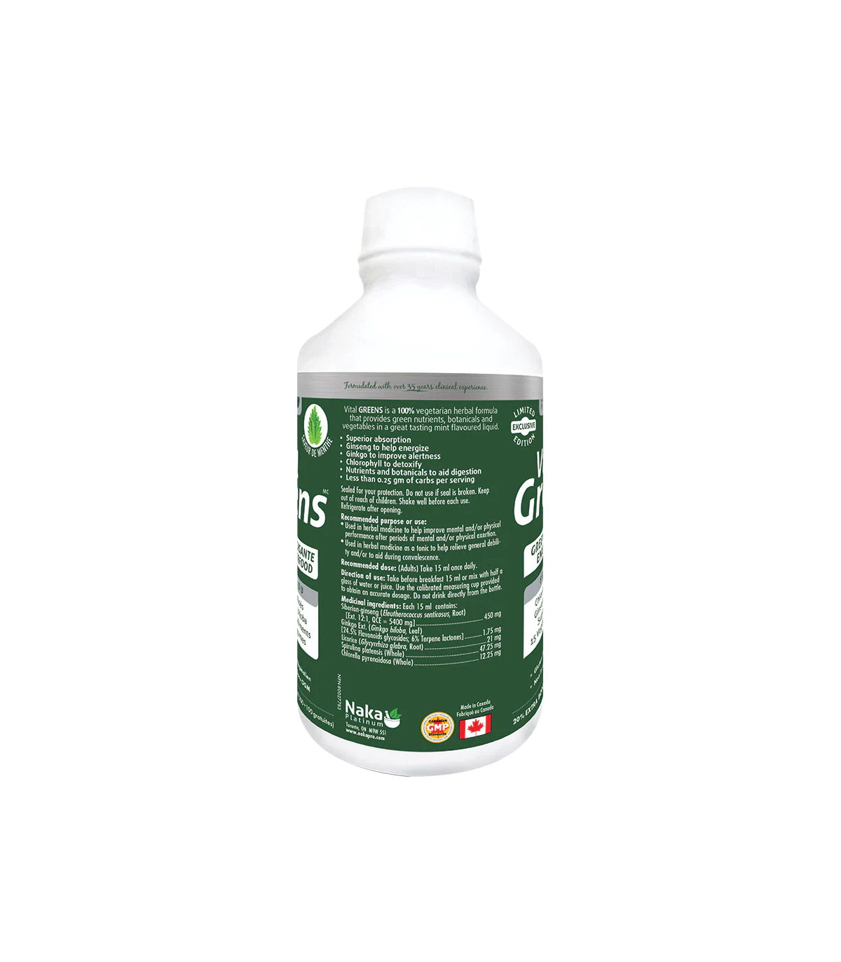Platinum Vital Greens 600 ml | Safest & Easiest Shopping Vitamins Online | VITASHOP