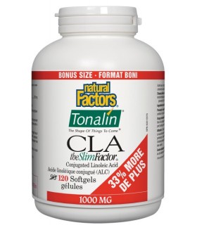 Natural Factors CLA Tonalin TheSlimFactor 1000 mg, 120 Softgels | Unbeatable Prices, Daily Deals | VITASHOP