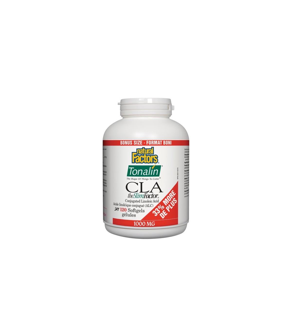 Natural Factors 내추럴 팩터스 CLA 토날린 TheSlimFactor 1000 mg, 120 소프트젤 | 매일 업데이트되는 특가 상품 | VITASHOP