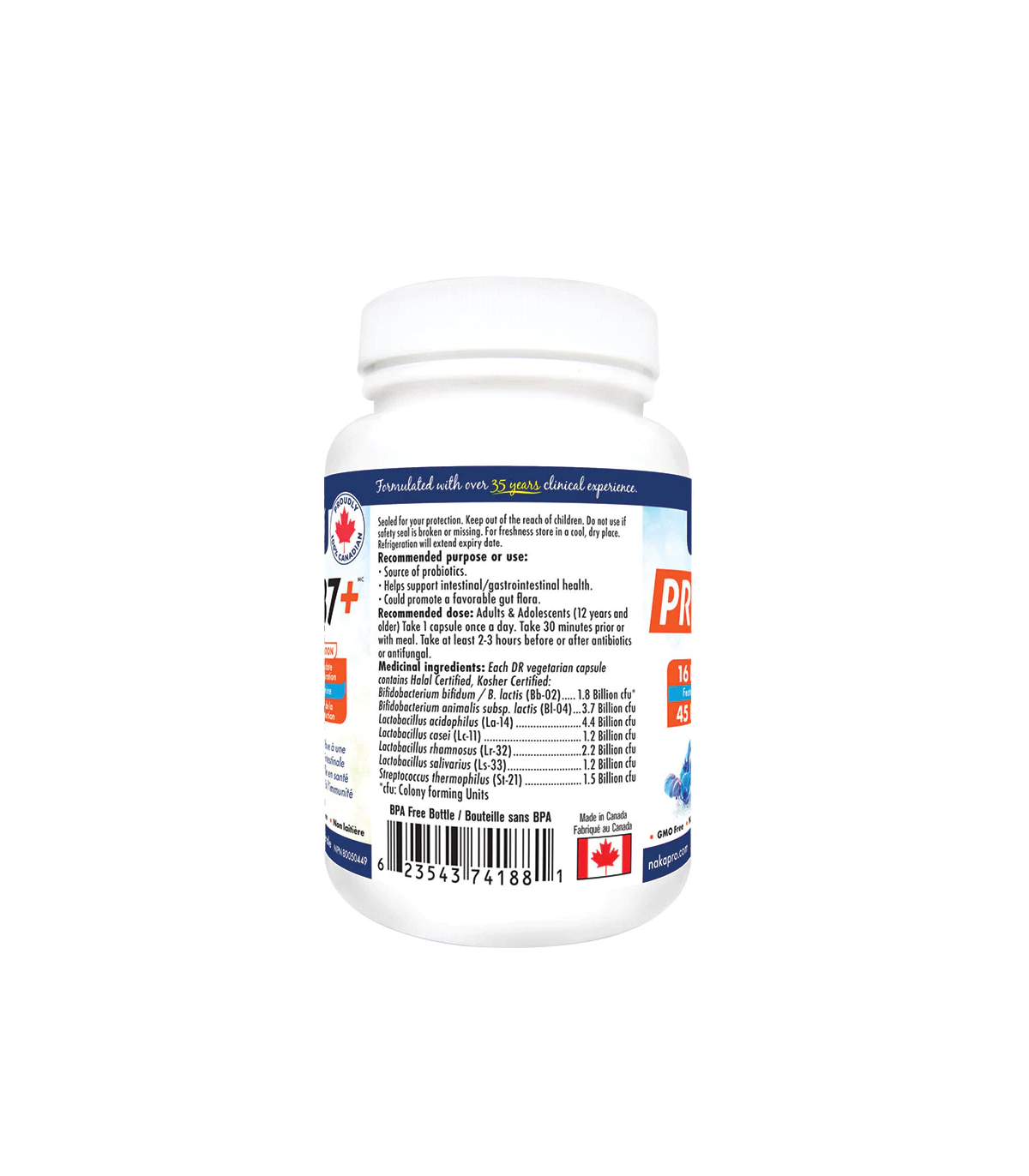 Naka Pro PB7+ 45BIL 90 DR Vegi Capsules Shelf Stable | Unbeatable Prices, Daily Deals | VITASHOP
