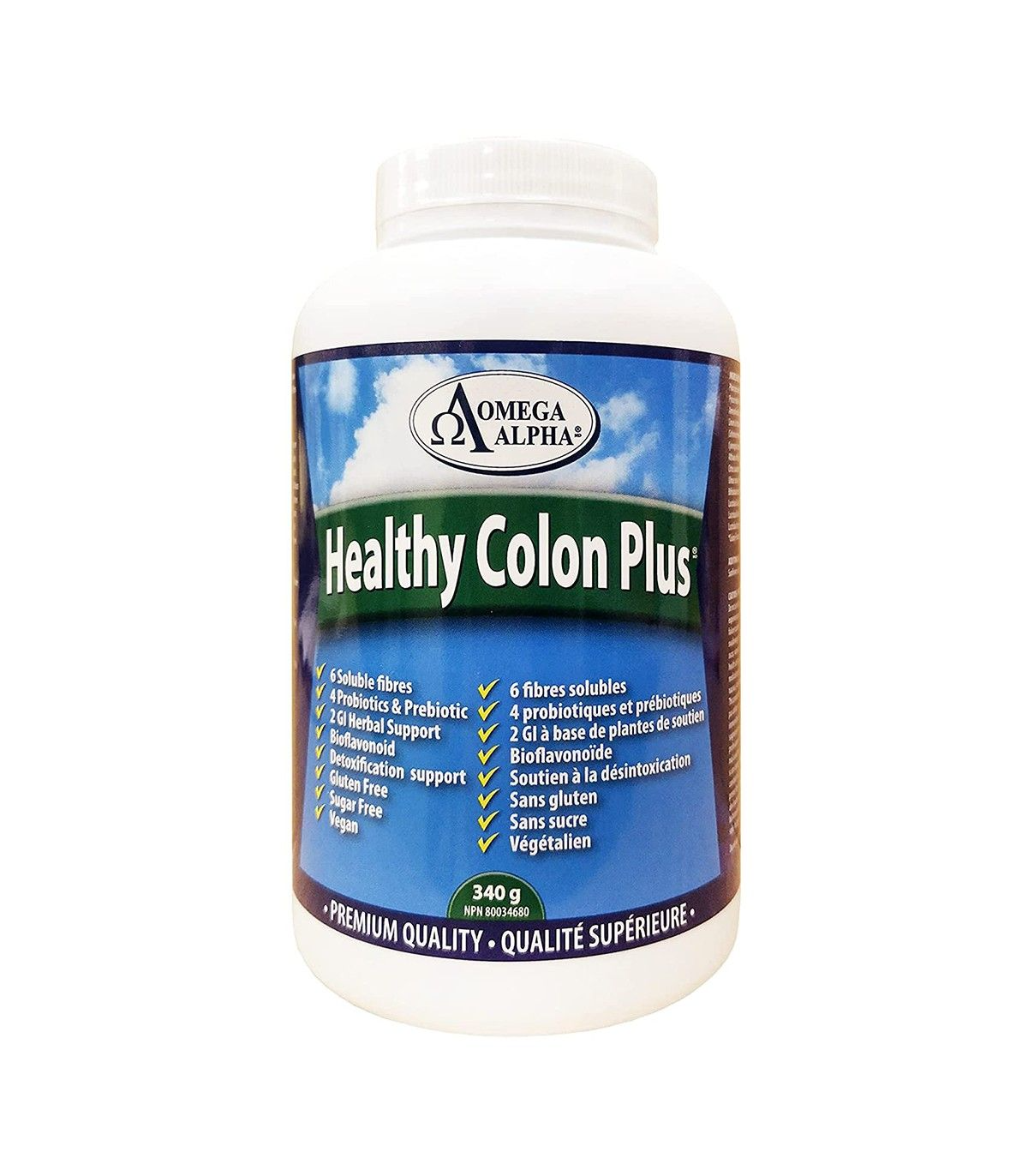Omega Alpha Healthy Colon Plus 340 g | Prix imbattables, Bonnes Affaires du jour | VITASHOP