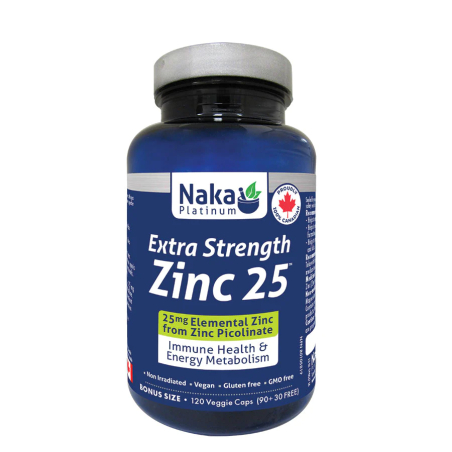 Naka 나카 백금 아연 피콜리네이트 25 mg 120 식물성 캡슐 | 매일 업데이트되는 특가 상품 | VITASHOP