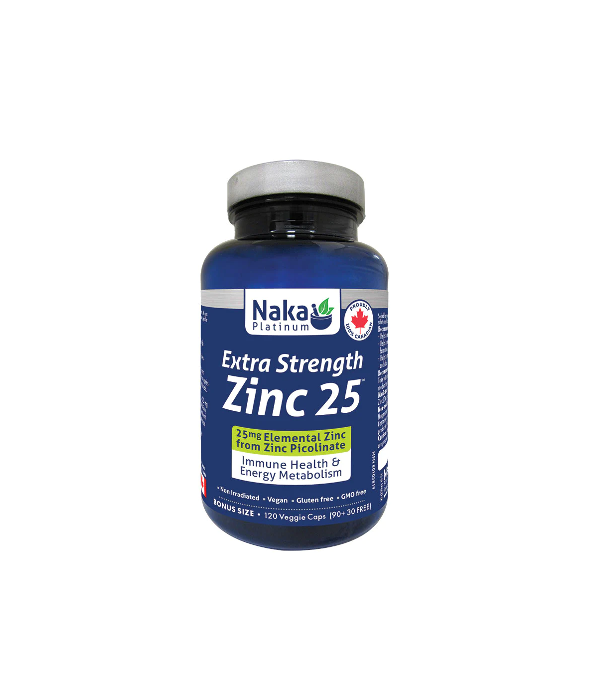 Naka 나카 백금 아연 피콜리네이트 25 mg 120 식물성 캡슐 | 매일 업데이트되는 특가 상품 | VITASHOP