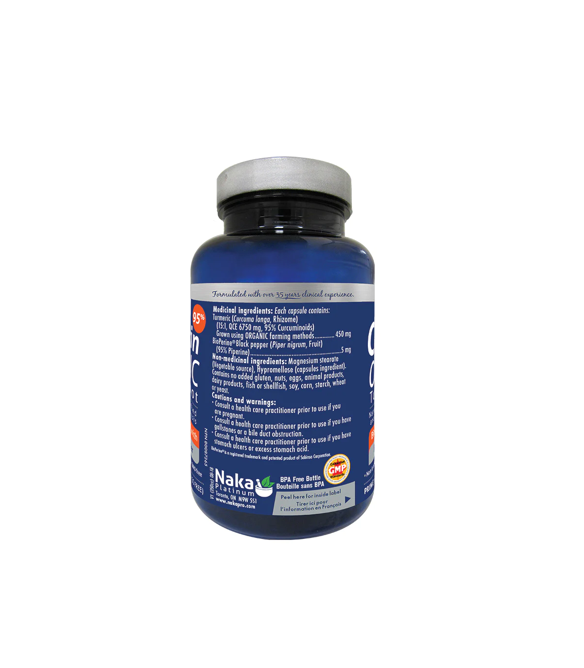 Platinum Organic Curcumin 95% +Bioperine 180 Vegi Capsules | Safest & Easiest Shopping Vitamins Online | VITASHOP