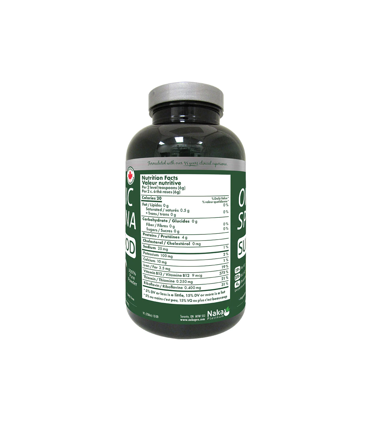 Naka 나카 백금 스피루리나 유기농 분말 125g | 매일 업데이트되는 특가 상품 | VITASHOP