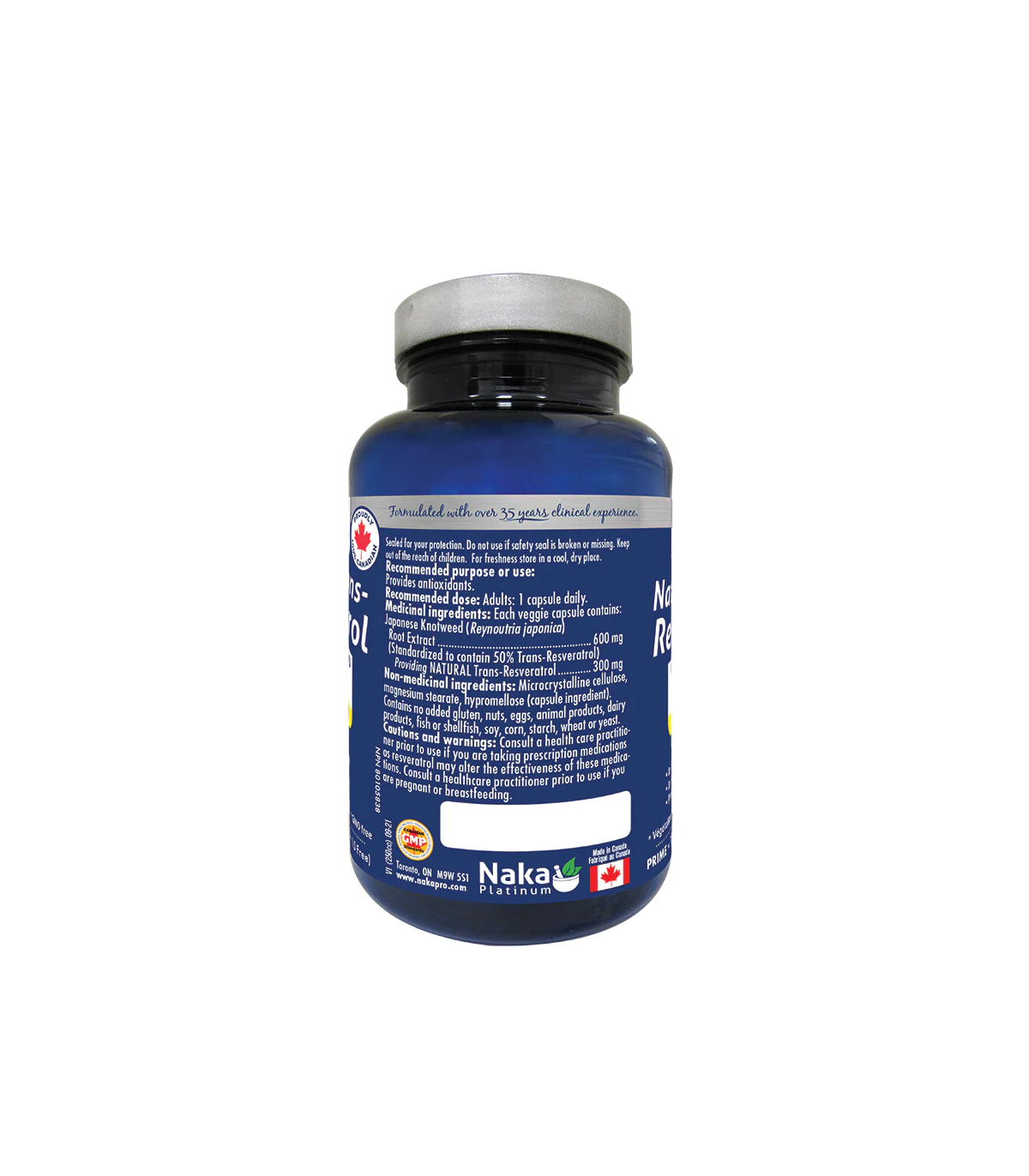 Naka Platinum Natural Trans Resveratrol 600 mg 75 Vegi Capsules | Unbeatable Prices, Daily Deals | VITASHOP