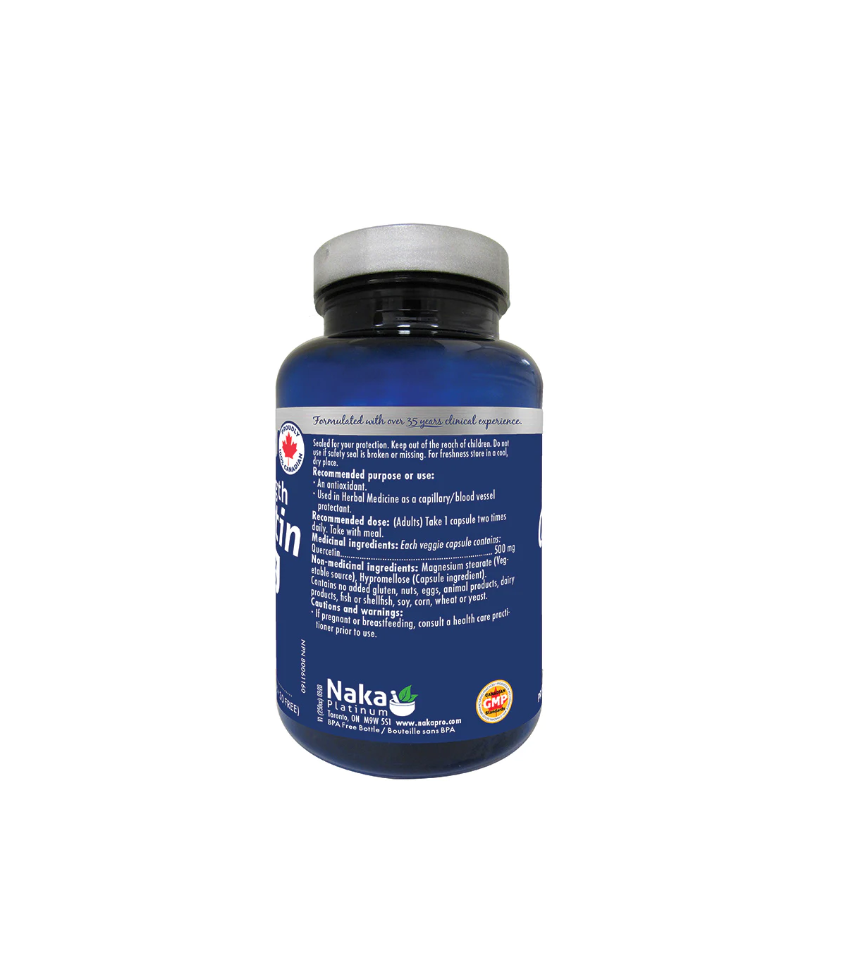 Naka 나카 백금 케르세틴 500 mg 120 식물성 캡슐 | 매일 업데이트되는 특가 상품 | VITASHOP