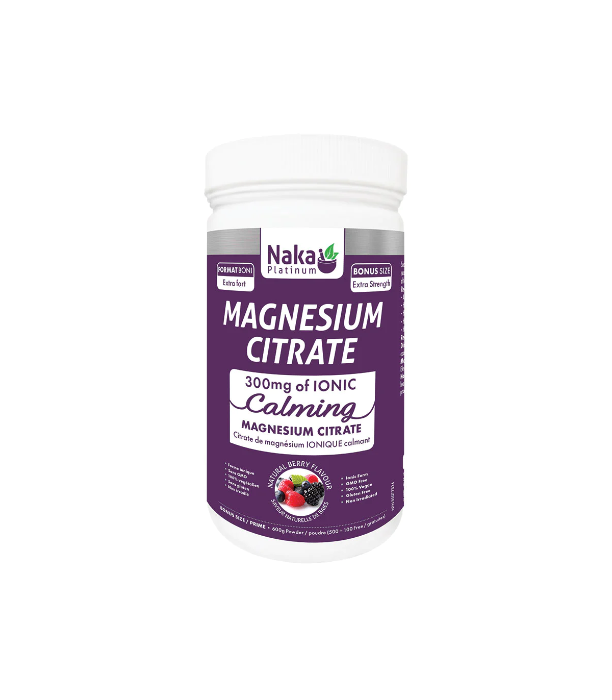 Platinum Mag Citrate Calming Powder 300 mg Mixed Berry 600 g | Safest & Easiest Shopping Vitamins Online | VITASHOP