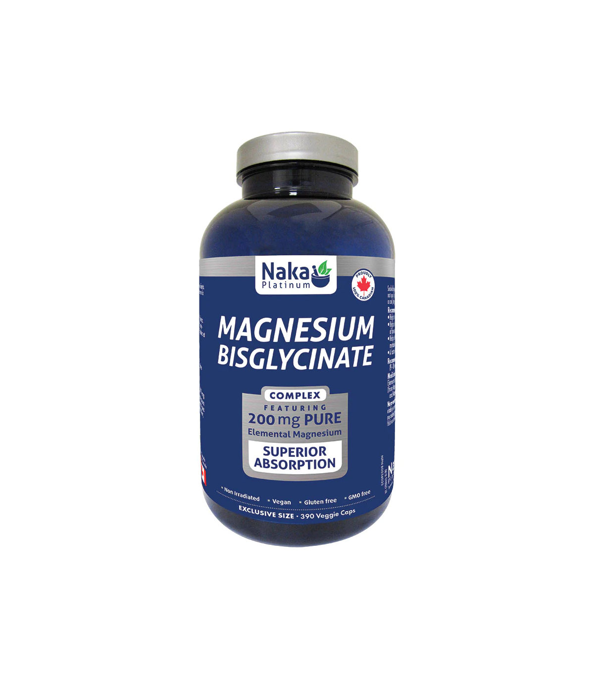 Naka Platinum Mag Bisglycinate 200 mg 390 Vegi Capsules | Unbeatable Prices, Daily Deals | VITASHOP
