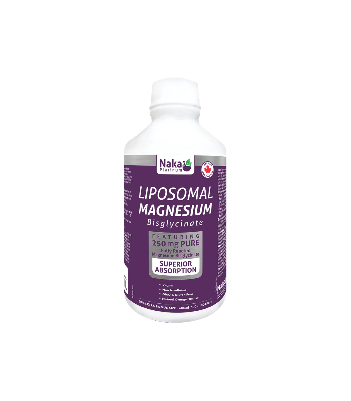 Naka Platinum Liposomal Mag Bisglycinate 250 mg 600 ml | Unbeatable Prices, Daily Deals | VITASHOP