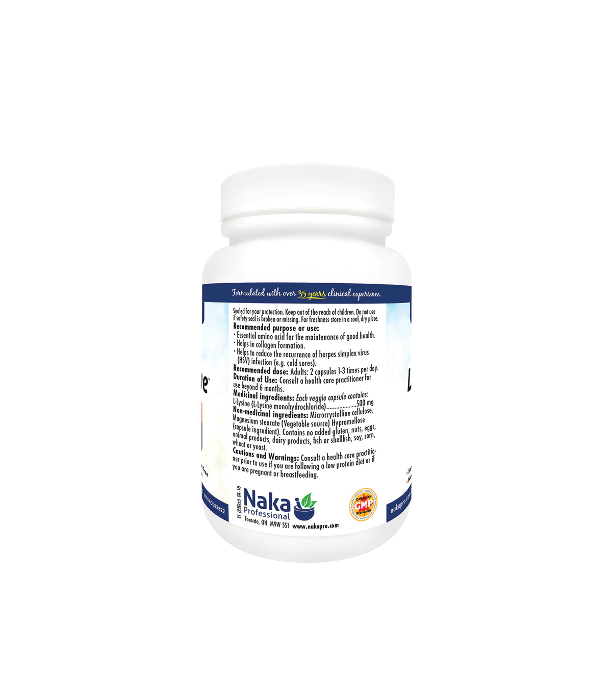 Naka 나카 프로 L-라이신 500 mg 140 식물성 캡슐 | 매일 업데이트되는 특가 상품 | VITASHOP
