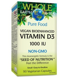Vitamine D3 1000 UI bioaméliorée végétalienne, 90 capsules végétariennes | Safest & Easiest Shopping Vitamins Online | VITASHOP