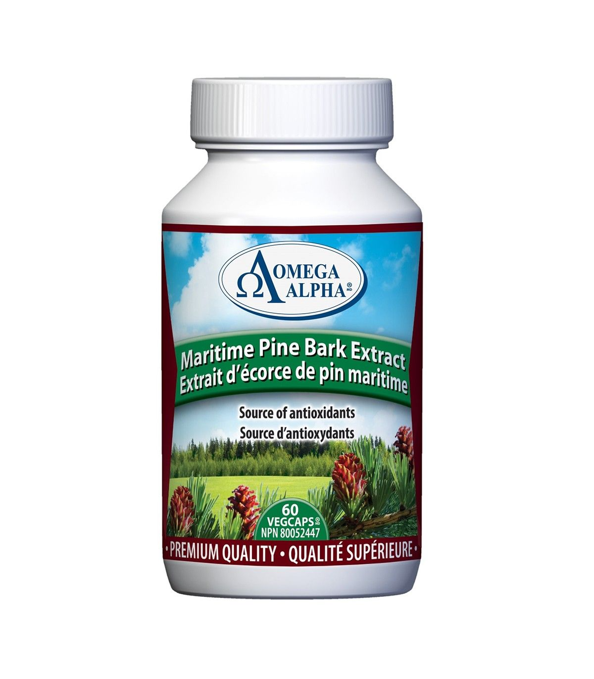 Omega Alpha Maritime Pine Bark Extract 60 Vegi Capsules | Unbeatable Prices, Daily Deals | VITASHOP