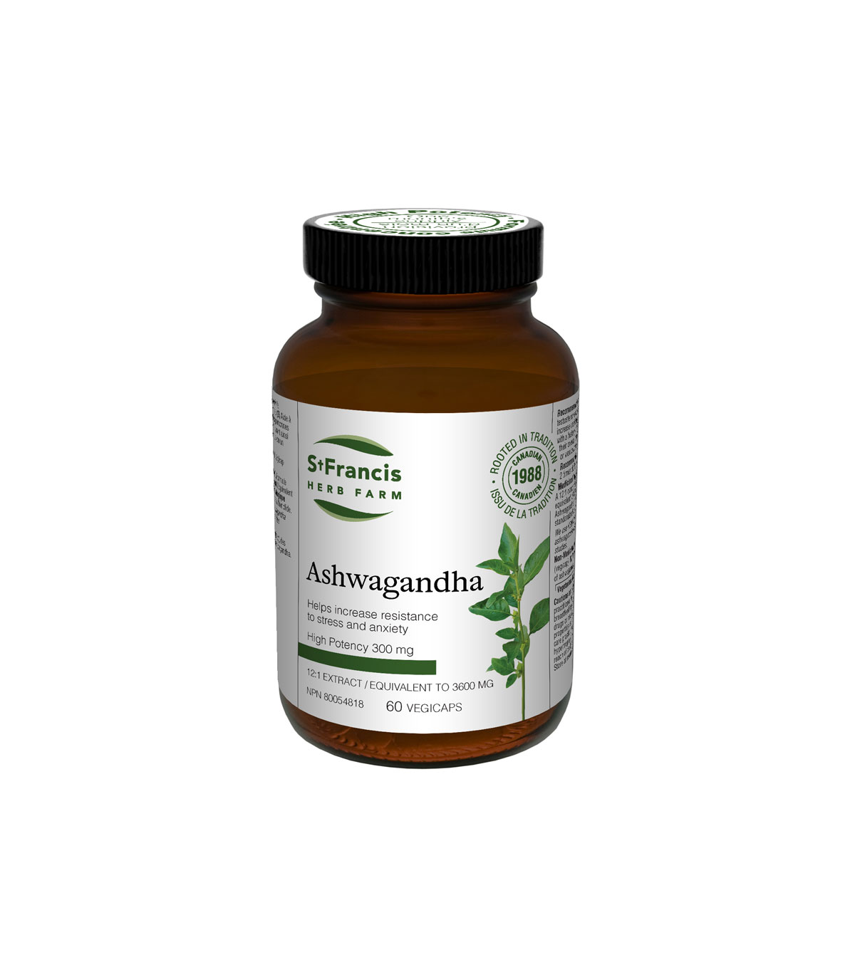 St. Francis Herb Farm Ashwagandha (12:1 Extract) 60 VegiCapsules | Unbeatable Prices, Daily Deals | VITASHOP