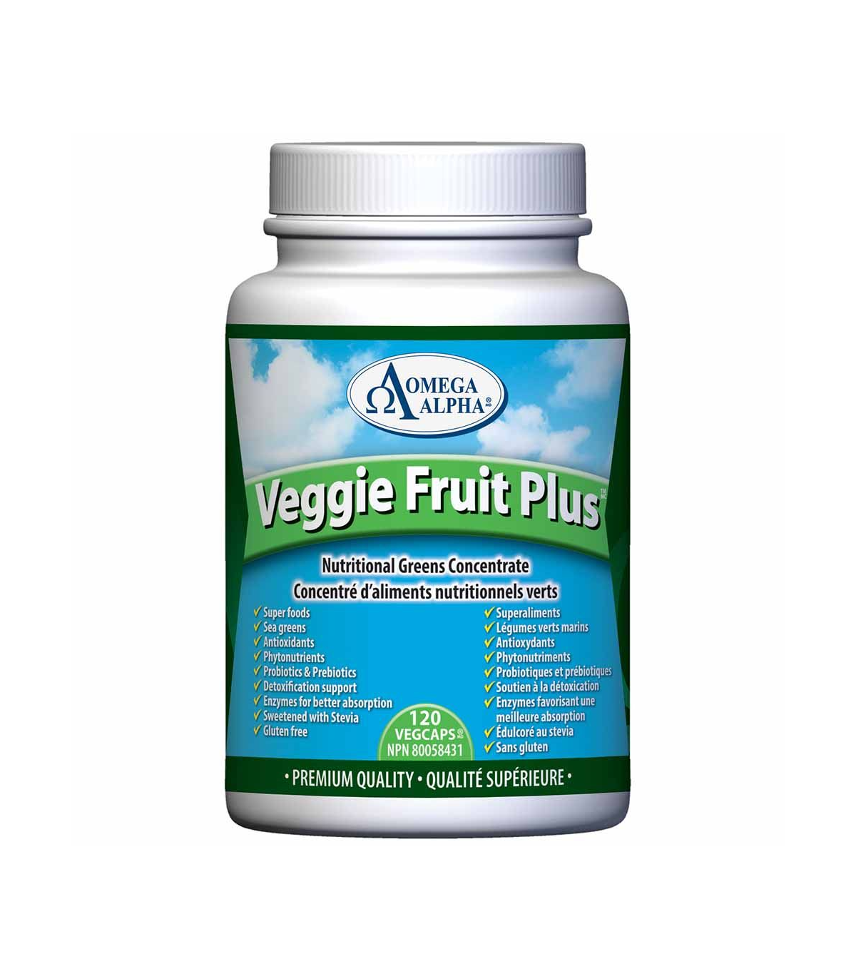 Omega Alpha Veggie Fruit Plus 120 Vagi Capsules | Unbeatable Prices, Daily Deals | VITASHOP