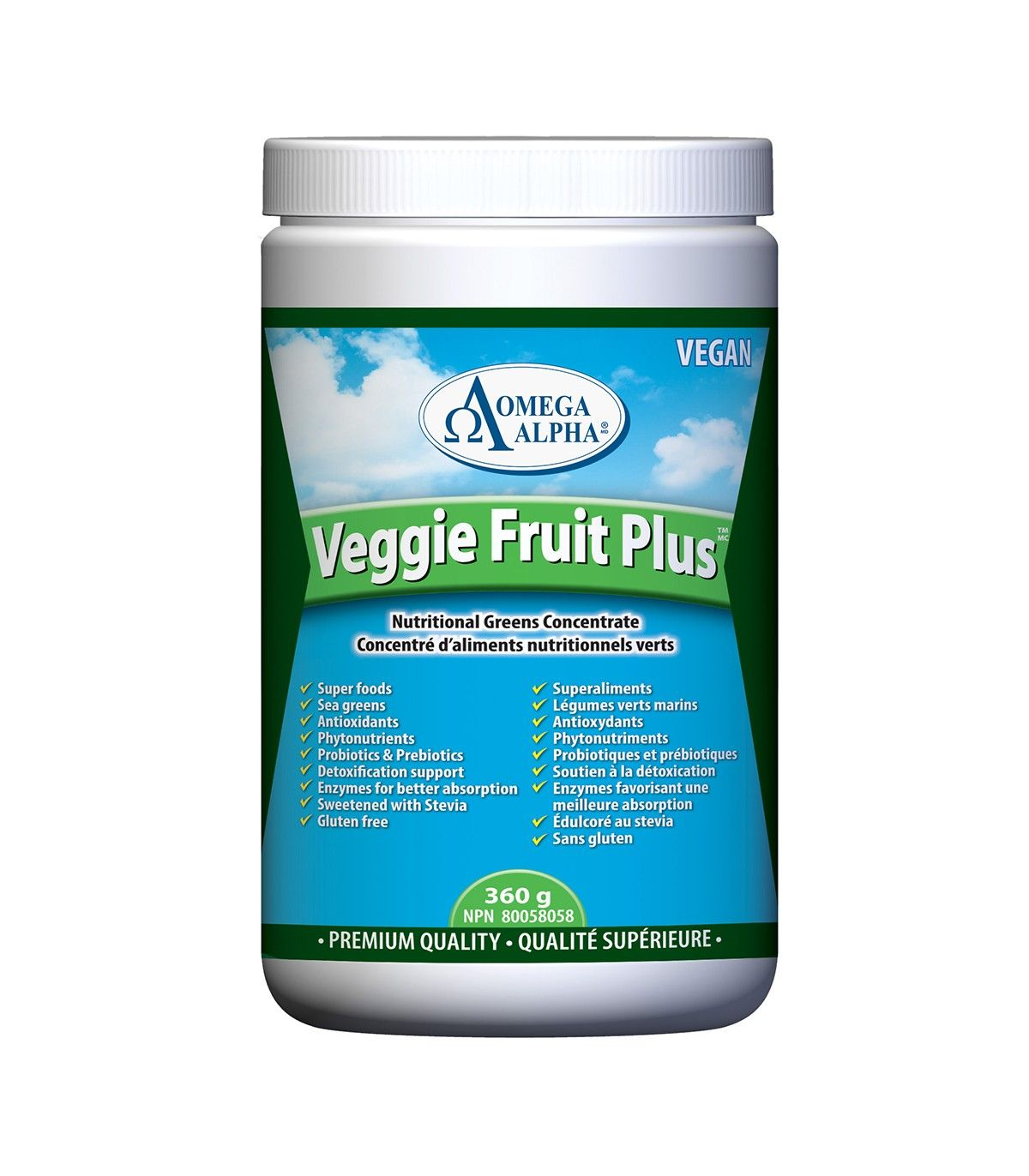 Omega Alpha Veggie Fruit Plus Natural 360 g | Unbeatable Prices, Daily Deals | VITASHOP