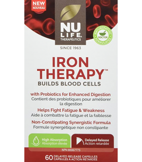Nu-Life Iron Therapy 60 DR-Caps | 每天不同折扣, 全网最低价格 | 种类齐全的保健品店铺 VITASHOP, 只有你想不到, 没有你买不到 !