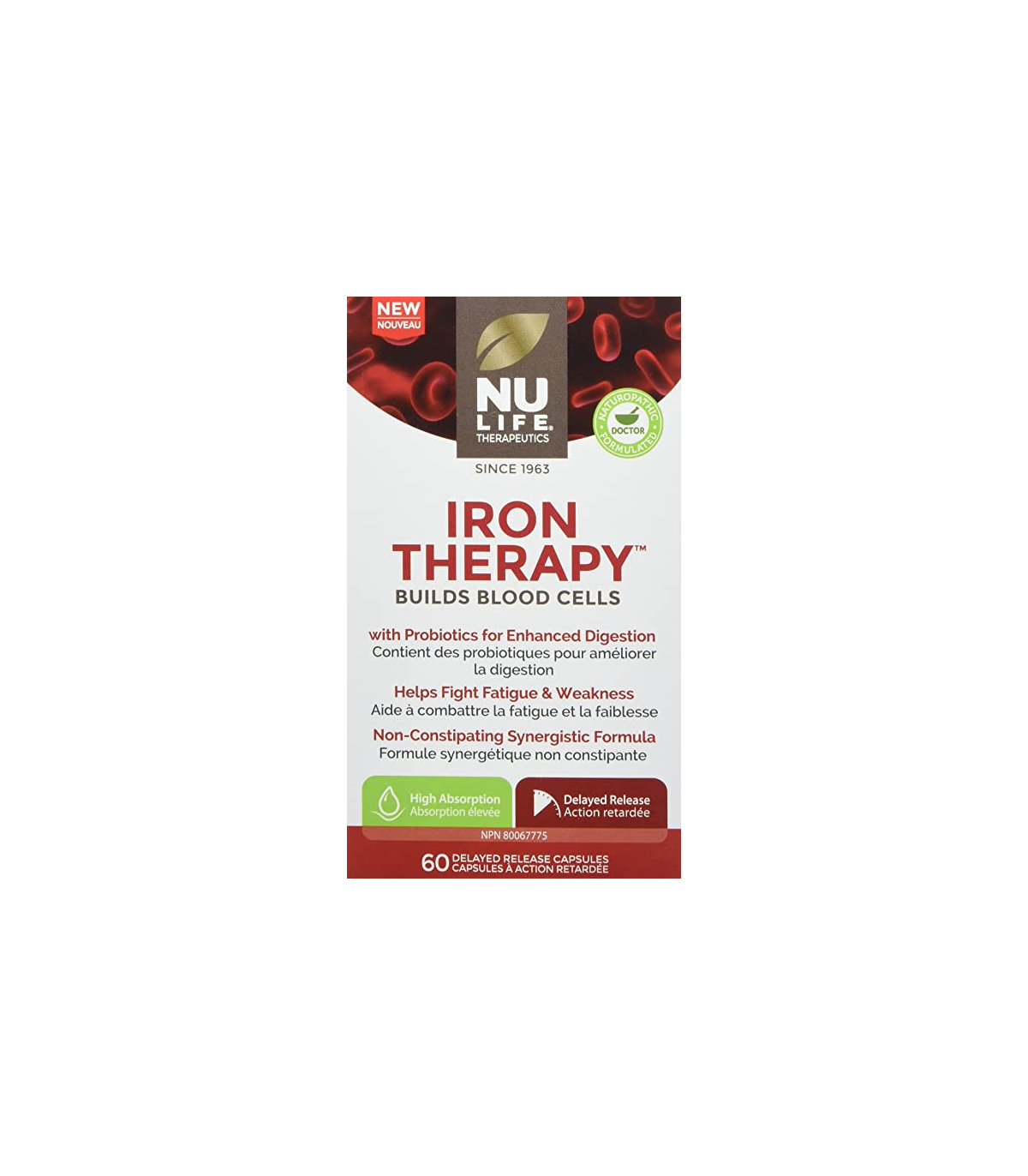 Nu-Life 누라이프 Iron Therapy 60 DR-Caps | 매일 업데이트되는 특가 상품 | VITASHOP