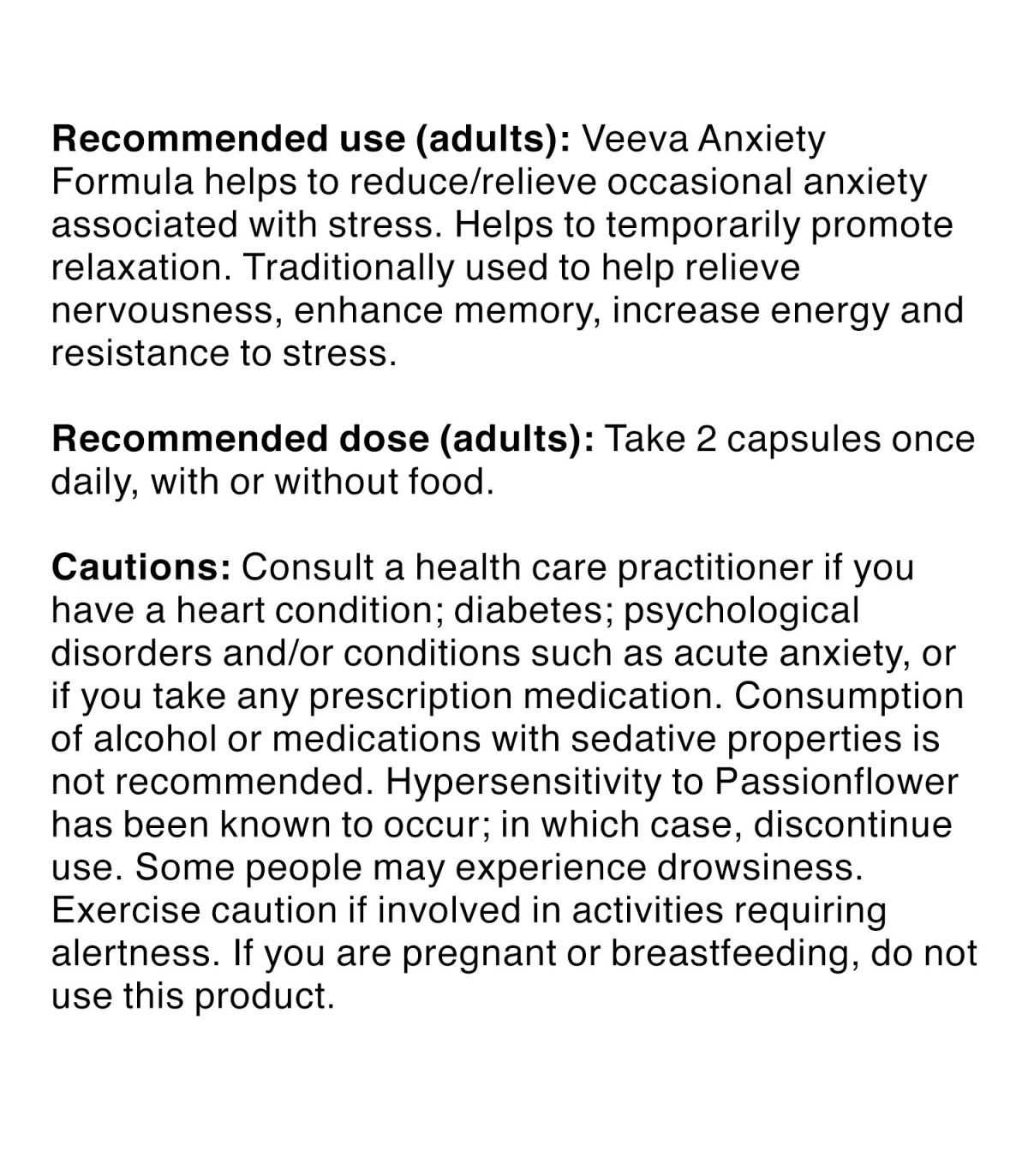 Veeva Anxiety Formula 120 Vegi Capsules | Unbeatable Prices, Daily Deals | VITASHOP