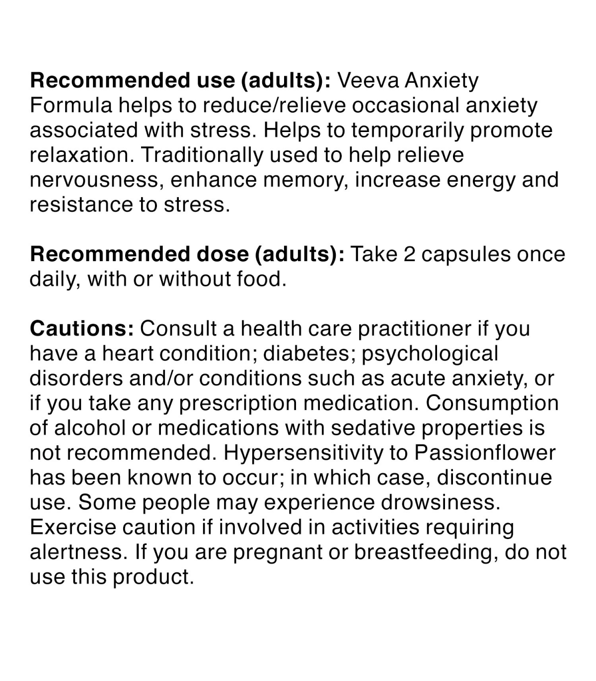 Veeva Anxiety Formula 120 Vegi Capsules | Unbeatable Prices, Daily Deals | VITASHOP