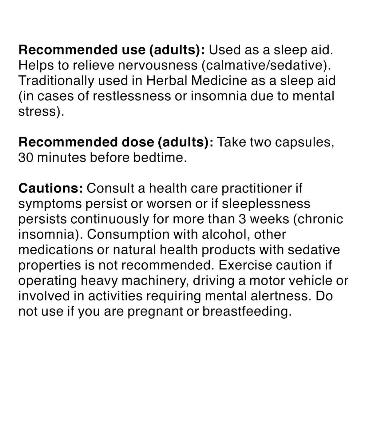 Sleep Formula 60 Vegi Capsules | Safest & Easiest Shopping Vitamins Online | VITASHOP