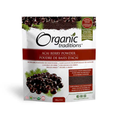 Organic Traditions 오가닉 트래디션 아사이베리 분말 냉건조 100g | 매일 업데이트되는 특가 상품 | VITASHOP