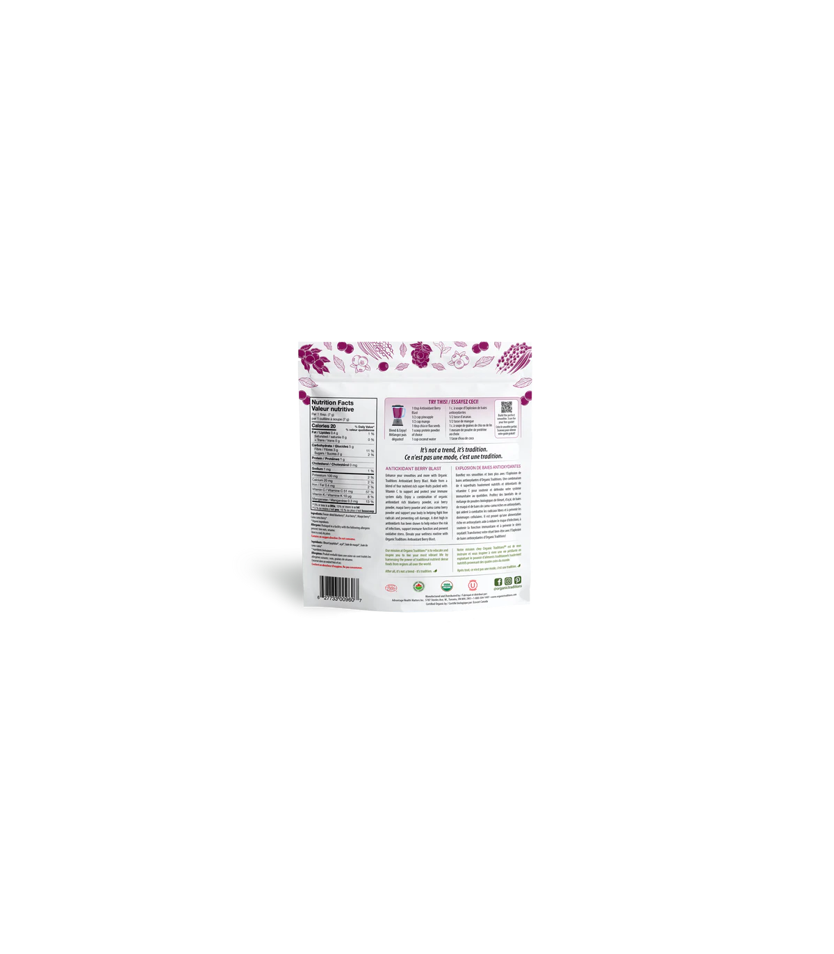 Organic Traditions Antioxidant Berry Blast 100 g | Unbeatable Prices, Daily Deals | VITASHOP