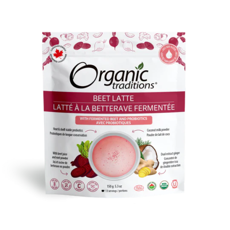 Organic Traditions Latte Beet With Probiotics 150 g | Unbeatable Prices, Daily Deals | VITASHOP