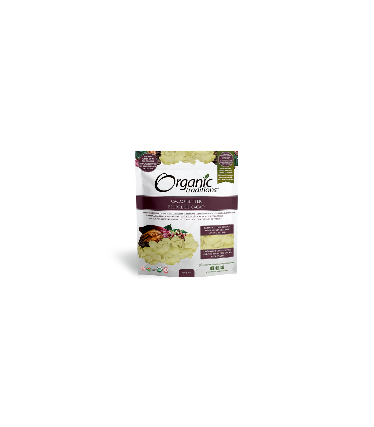 Cacao Butter 454 g | Safest & Easiest Shopping Vitamins Online | VITASHOP
