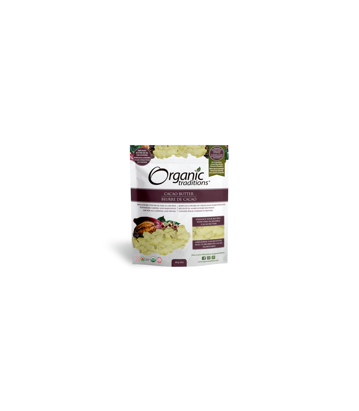 Cacao Butter 454 g | Safest & Easiest Shopping Vitamins Online | VITASHOP