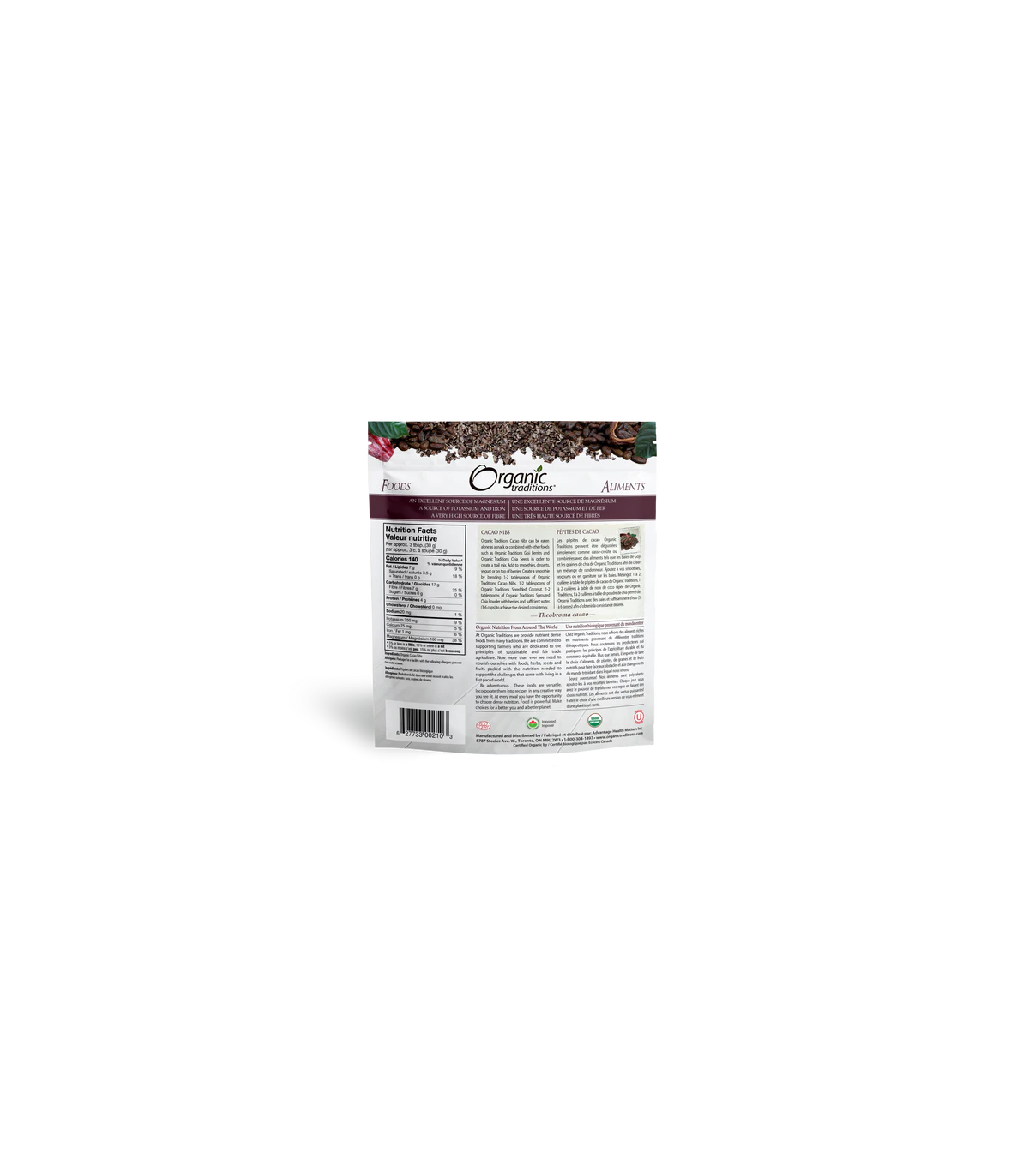 Organic Traditions Cacao Nibs 227 g | Unbeatable Prices, Daily Deals | VITASHOP