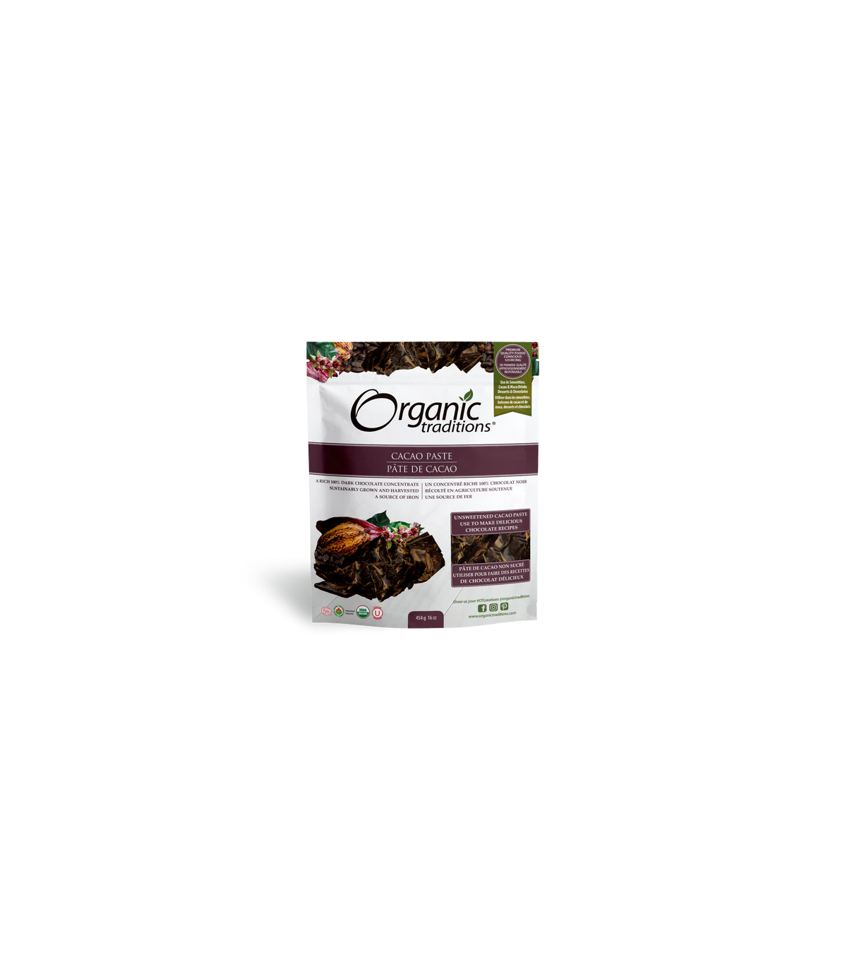 Cacao Paste 454 g | Safest & Easiest Shopping Vitamins Online | VITASHOP