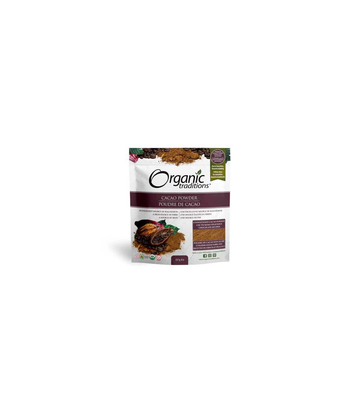 Organic Traditions Cacao Powder 227 g | 每天不同折扣, 全网最低价格 | 种类齐全的保健品店铺 VITASHOP, 只有你想不到, 没有你买不到 !